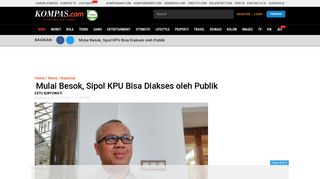 
                            5. Mulai Besok, Sipol KPU Bisa Diakses oleh Publik - Kompas.com