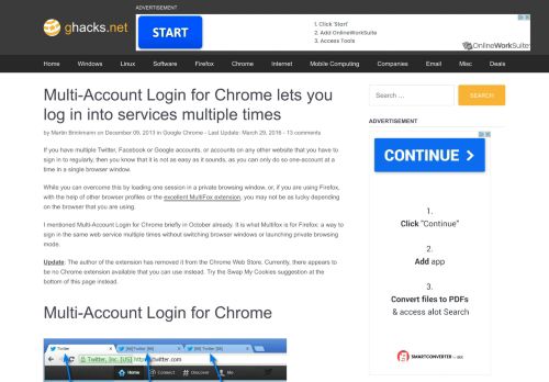 
                            8. Multi-Account Login for Chrome lets you log in into services ...