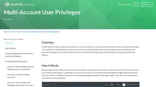 
                            10. Multi-Account User Privileges – Klaviyo - Help Center