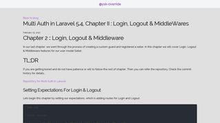 
                            11. Multi Auth in Laravel 5.4, Chapter II : Login, Logout & ...