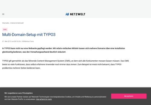 
                            10. Multi-Domain-Setup mit TYPO3 - NETZWELT