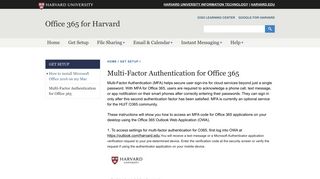 
                            10. Multi-Factor Authentication for Office 365 | Office 365 for Harvard