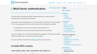 
                            10. Multi-factor authentication - Home Assistant