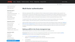 
                            10. Multi-factor authentication - Xively Developer Centre
