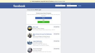 
                            11. Multi Login Profil | Facebook