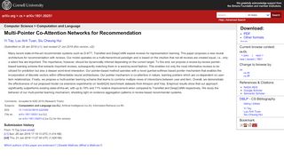 
                            13. Multi-Pointer Co-Attention Networks for Recommendation