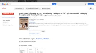 
                            6. Multi-Sided Platforms (MSPs) and Sharing Strategies in the Digital ...