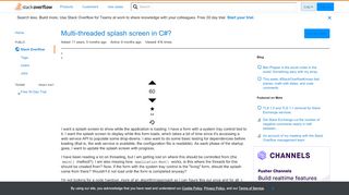 
                            2. Multi-threaded splash screen in C#? - Stack Overflow