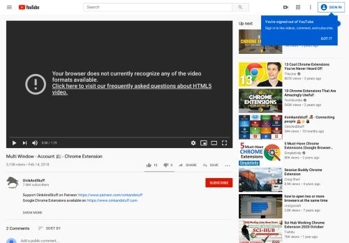 
                            9. Multi Window - Account - Chrome Extension - YouTube