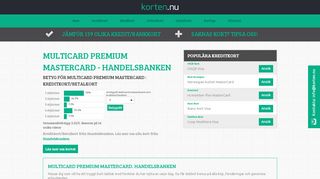 
                            4. Multicard Premium MasterCard - Handelsbanken Ansök Online ...