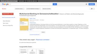 
                            13. Multichannel-Banking im Genossenschaftssektor: Chancen und Risiken ...