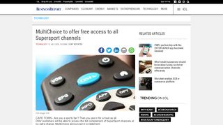 
                            10. MultiChoice to offer free access to all Supersport channels | IOL ...