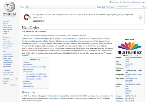 
                            9. MultiChoice - Wikipedia
