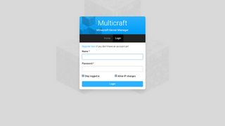 
                            5. Multicraft - Login - Minecraftserver.net