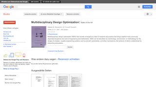 
                            6. Multidisciplinary Design Optimization: State of the Art
