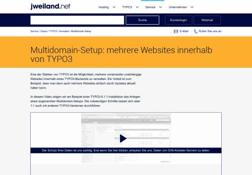 
                            7. Multidomain-Setup: mehrere Websites innerhalb von TYPO3 - JWeiland