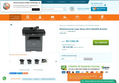 
                            12. Multifuncional Laser Mono DCP-L5652DN Brother - Reis Office - Loja ...