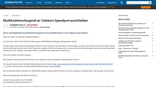 
                            8. Multifunktionsfaxgerät an Telekom Speedport anschließen ...