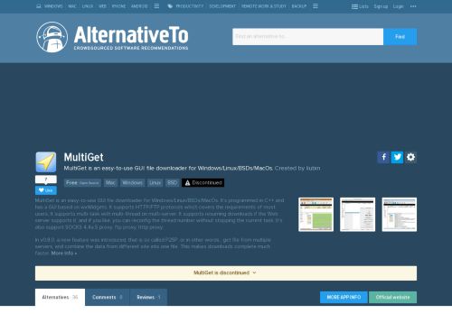 
                            6. MultiGet Alternatives and Similar Software - AlternativeTo.net