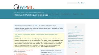 
                            8. Multilingual login page - WPML