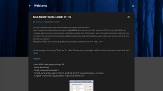 
                            1. MULTILOOT DUAL LOGIN RF PS - Web lama