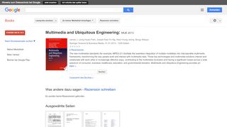 
                            9. Multimedia and Ubiquitous Engineering: MUE 2013 - Google Books-Ergebnisseite