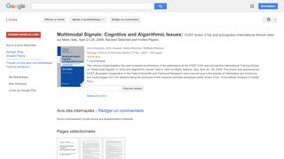 
                            4. Multimodal Signals: Cognitive and Algorithmic Issues: ...