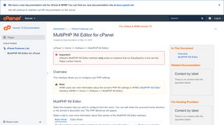 
                            12. MultiPHP INI Editor for cPanel - Version 72 Documentation - cPanel ...