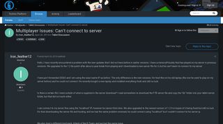 
                            2. Multiplayer Issues: Can't connect to server - Tekkit Discussion ...