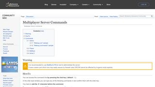 
                            1. Multiplayer Server Commands - Bohemia Interactive Community