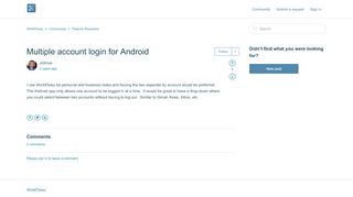 
                            8. Multiple account login for Android – WorkFlowy