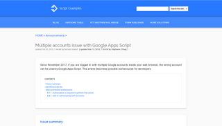 
                            8. Multiple accounts issue with Google Apps Script - Google Sites