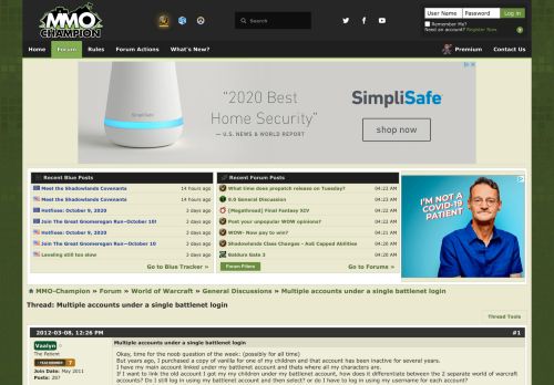 
                            7. Multiple accounts under a single battlenet login - MMO-Champion