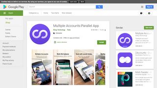
                            4. Multiple Accounts:Parallel App - Apps on Google Play