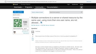 
                            2. Multiple connections to a server or shared resource by the same ...