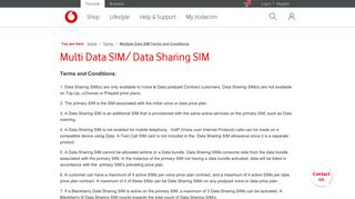 
                            6. Multiple Data SIM Terms and Conditions | Vodacom