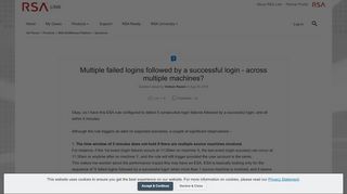 
                            13. Multiple failed logins followed by a successful... | RSA Link