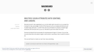 
                            4. Multiple Login Attributes With Sentinel and Laravel – naomiaro