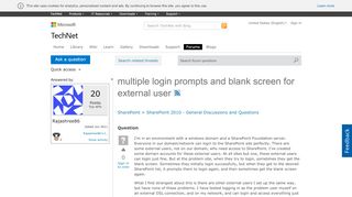 
                            1. multiple login prompts and blank screen for external user - Microsoft