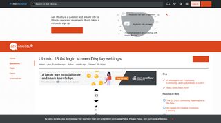 
                            3. multiple monitors - Ubuntu 18.04 login screen Display settings ...