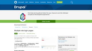 
                            11. Multiple role login pages | Drupal.org