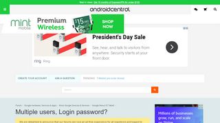 
                            8. Multiple users, Login password? - Android Forums at AndroidCentral.com