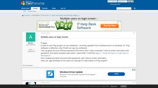 
                            12. Multiple users on login screen Solved - Windows 10 Forums