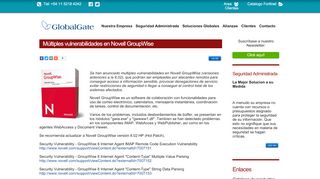 
                            8. Múltiples vulnerabilidades en Novell GroupWise - GlobalGate