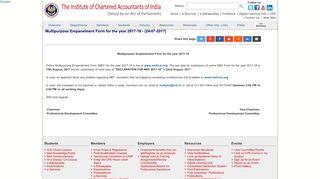 
                            6. Multipurpose Empanelment Form for the year 2017-18 - (24-07 ... - ICAI