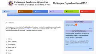 
                            1. Multipurpose Empanelment Form (MEF)