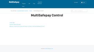 
                            4. Multisafepay: MultiSafepay Control