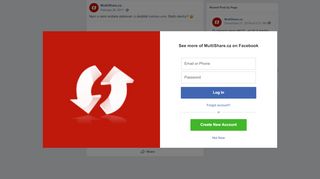 
                            9. MultiShare.cz - Nyní s námi můžete stahovat i z úložiště... | Facebook