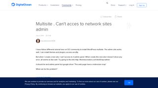 
                            10. Multisite . Can't acces to network sites admin | DigitalOcean