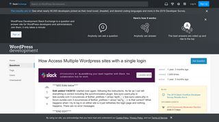 
                            2. multisite - How Access Multiple Wordpress sites with a single ...